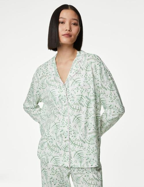 Yeşil Cool Comfort™ Uzun Kollu Pijama Takımı