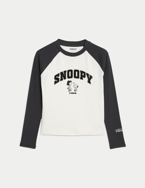 Gri Pamuklu Snoopy™ T-Shirt (6-16 Yaş)