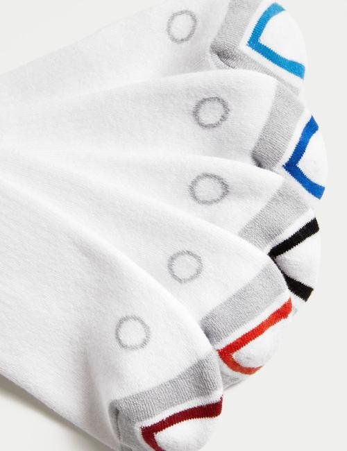 Beyaz 5'li Pamuklu Spor Çorabı Seti