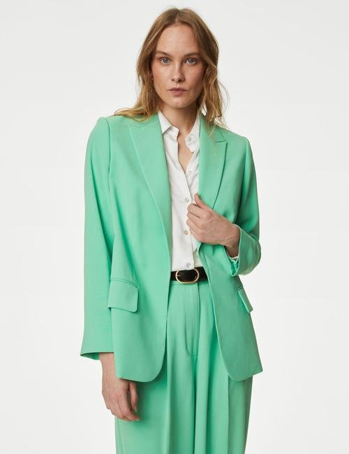 Yeşil Relaxed Fit Blazer Ceket