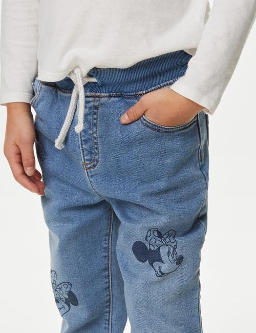 Mavi Regular Fit Minnie Mouse™ Jean Pantolon (2-7 Yaş)