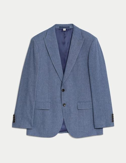 Mavi Tailored Fit Klasik Keten Ceket