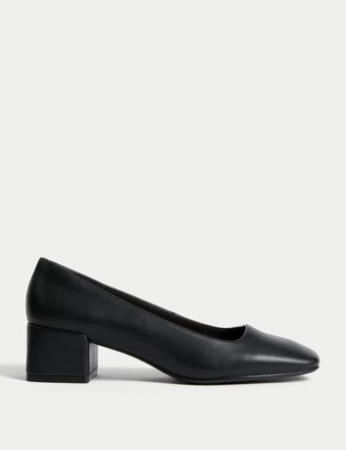 Siyah Regular Fit Kalın Topuklu Ayakkabı