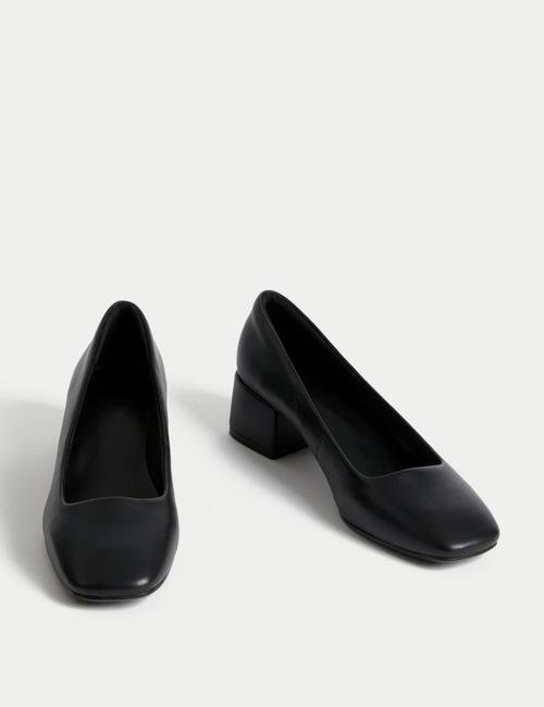 Siyah Regular Fit Kalın Topuklu Ayakkabı