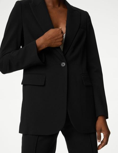 Siyah Relaxed Fit Blazer Ceket