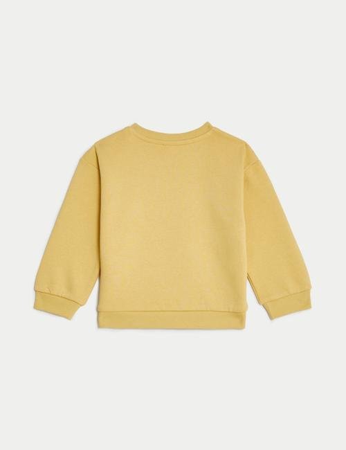 Sarı Desenli Yuvarlak Yaka Sweatshirt (0-3 Yaş)