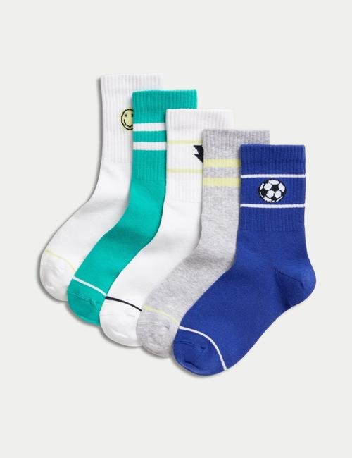 Multi Renk 5'li Desenli Çorap