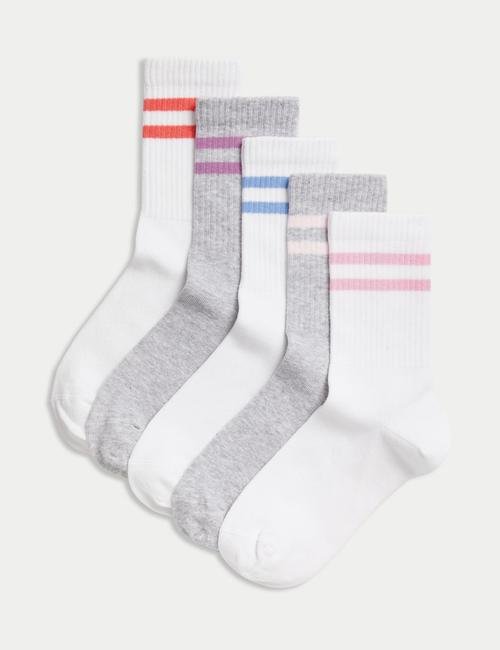 Multi Renk 5'li Pamuklu Çorap