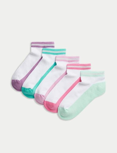 Multi Renk 5'li Pamuklu Trainer Çorap