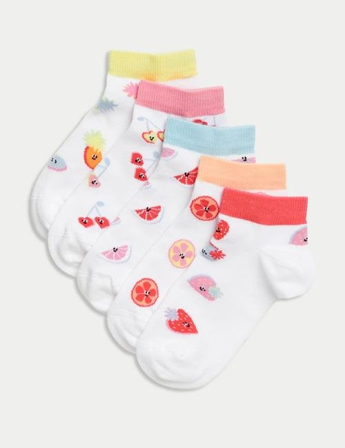 Multi Renk 5'li Meyve Desenli Çorap