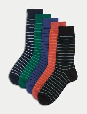 5'li Cool & Fresh™ Çizgili Çorap Seti