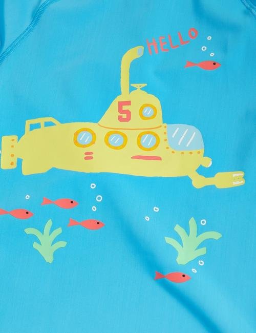 Mavi 2'li Denizaltı Desenli Mayo Takımı (2-8 Yaş)