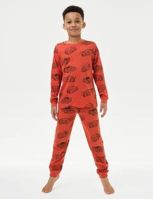 Saf Pamuklu Desenli Pijama Takımı (7-14 Yaş)