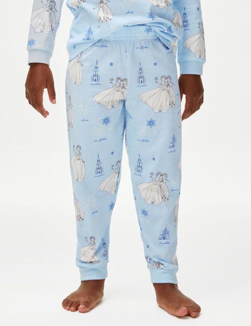 Mavi Saf Pamuklu Frozen:trade_mark: Pijama Takımı (2-8 Yaş)