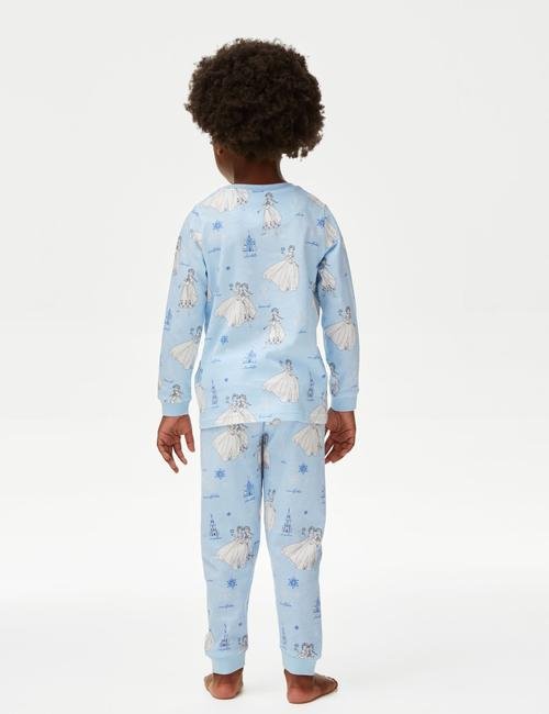 Mavi Saf Pamuklu Frozen:trade_mark: Pijama Takımı (2-8 Yaş)
