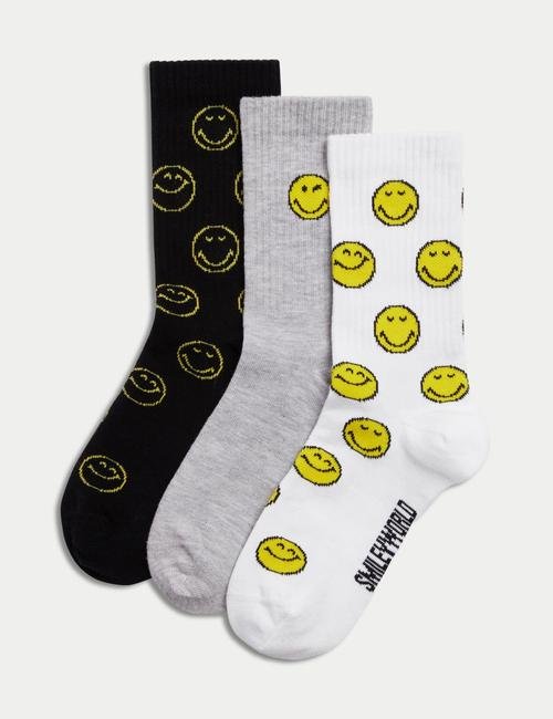Multi Renk 3'lü SmileyWorld® Çorap
