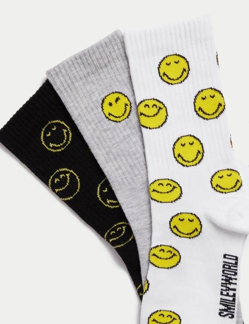 Multi Renk 3'lü SmileyWorld® Çorap