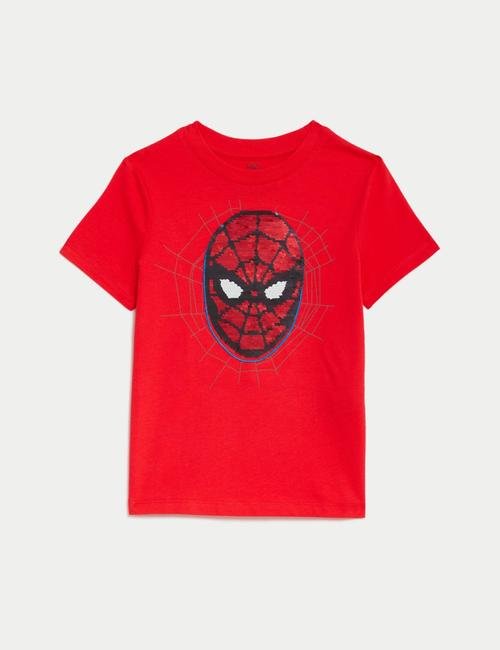 Kırmızı Saf Pamuklu Spider-Man:trade_mark: T-Shirt (2-8 Yaş)