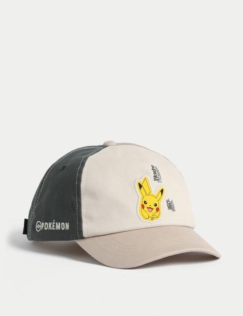 Gri Saf Pamuklu Pokemon™ Şapka (6-13 Yaş)
