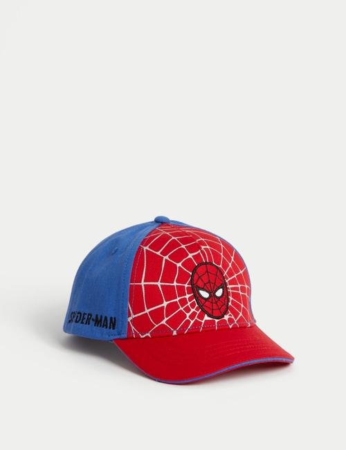 Mavi Saf Pamuklu Spider-Man™ Şapka (1-6 Yaş)