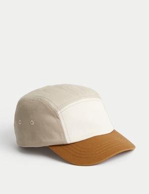 Saf Pamuklu Renk Bloklu Şapka (1-6 Yaş)