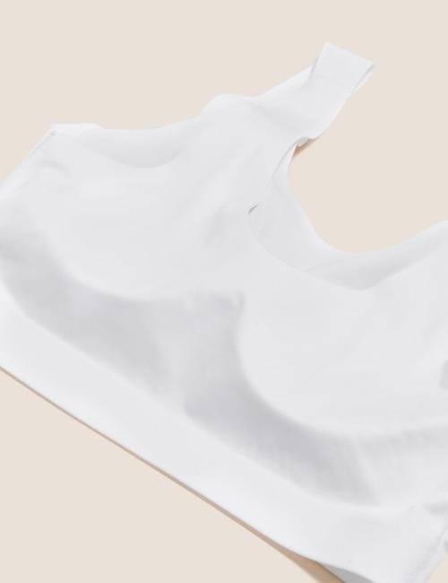 Beyaz Flexifit™ Balensiz Crop Top Sütyen