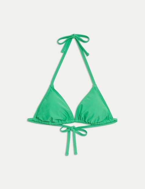 Yeşil Regular Fit Üçgen Bikini Üstü