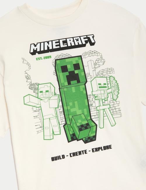 Krem 2'li Minecraft:trade_mark: Desenli Alt Üst Takım (6-16 Yaş)