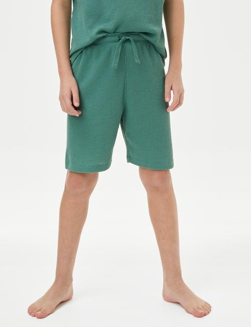 Yeşil Kısa Kollu Şortlu Pijama Takımı (6-16 Yaş)
