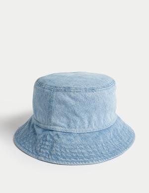 Saf Pamuklu Bucket Şapka