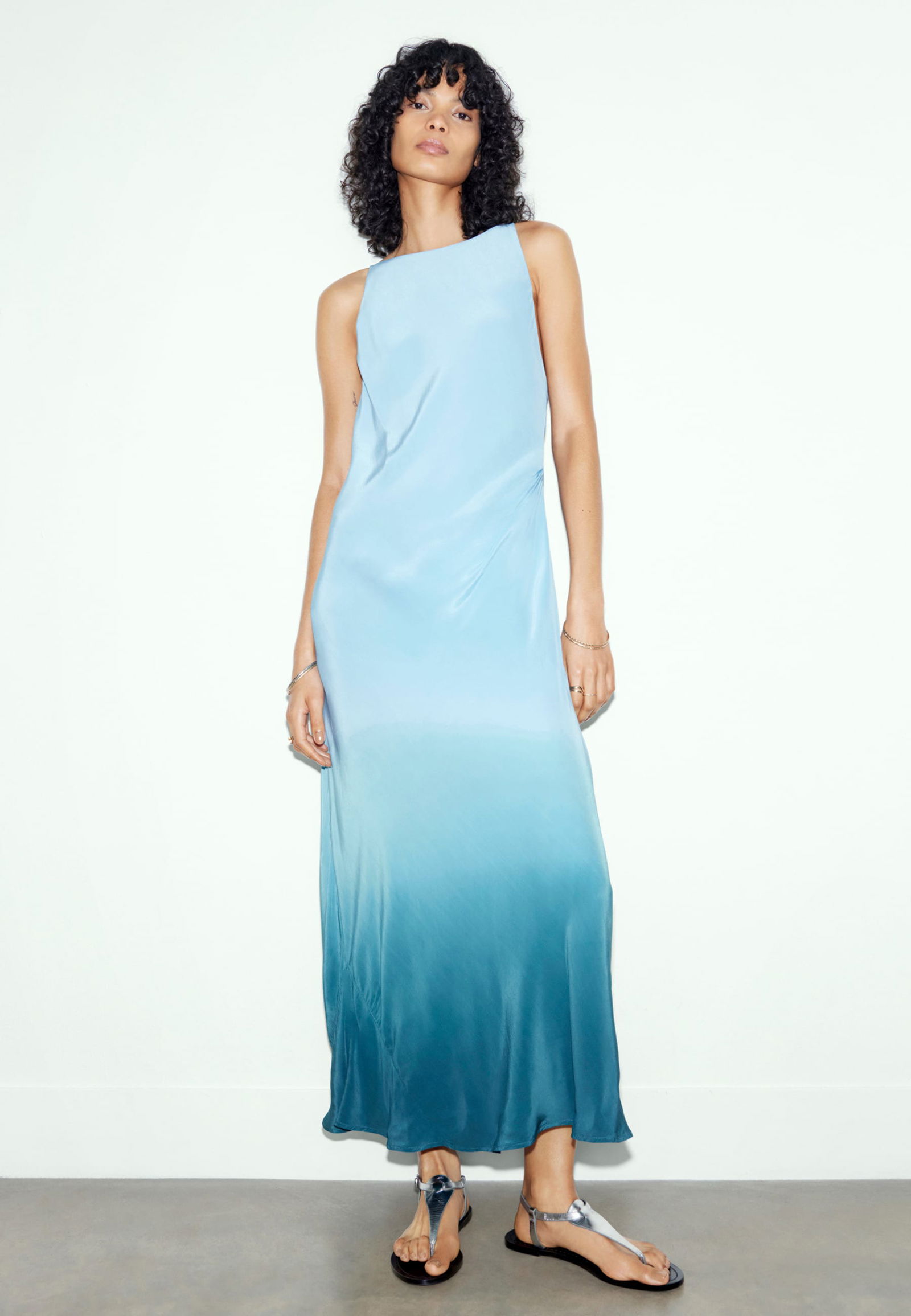 Ombre Maxi Slip Elbise