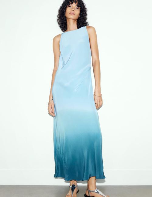 Mavi Mix Ombre Maxi Slip Elbise