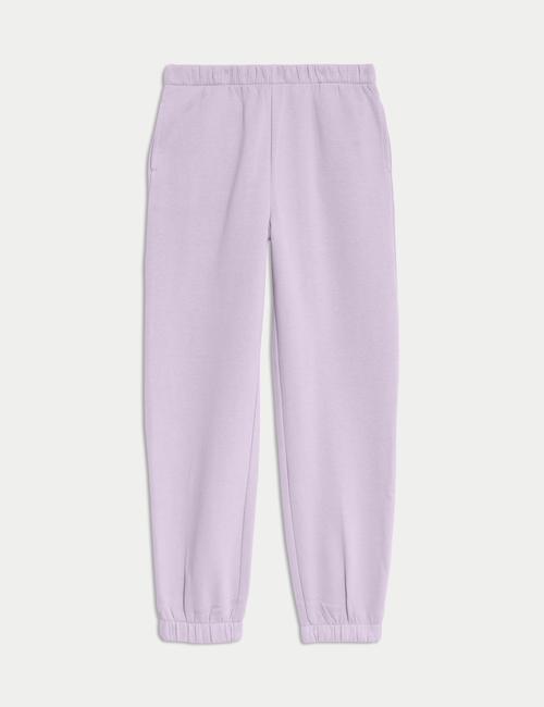 Lila Saf Pamuklu Regular Fit Jogger Eşofman Altı