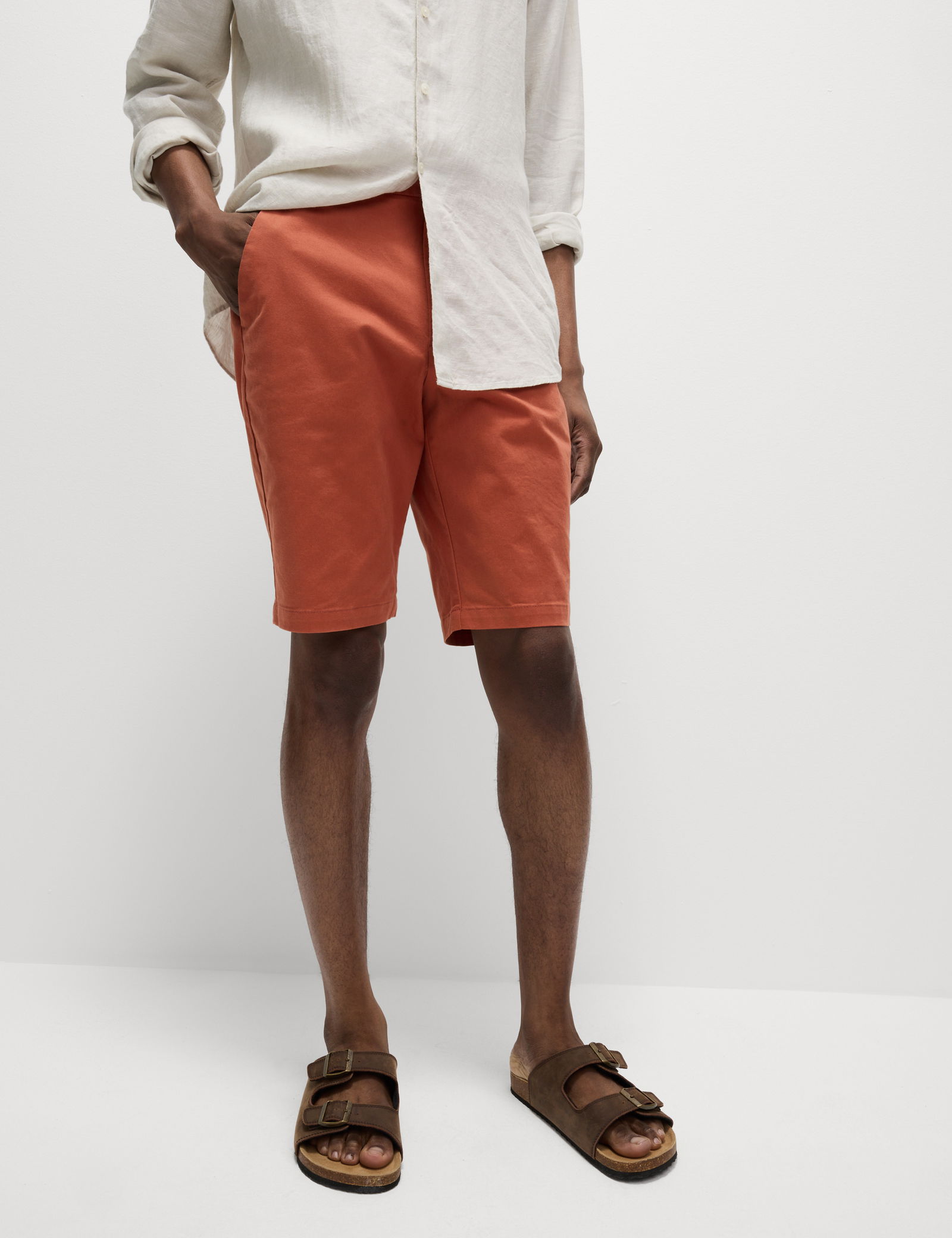 Regular Fit Streç Chino Şort