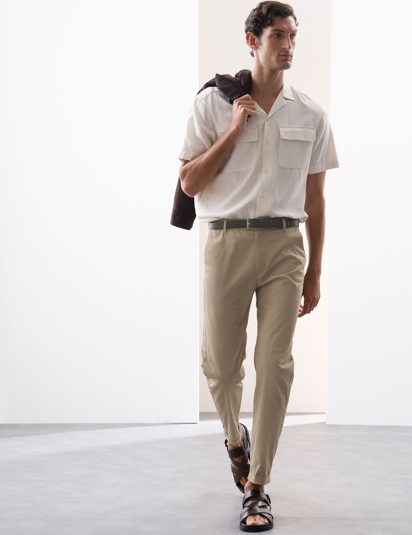 Lightweight Tapered Fit Lastikli Bel Pantolon