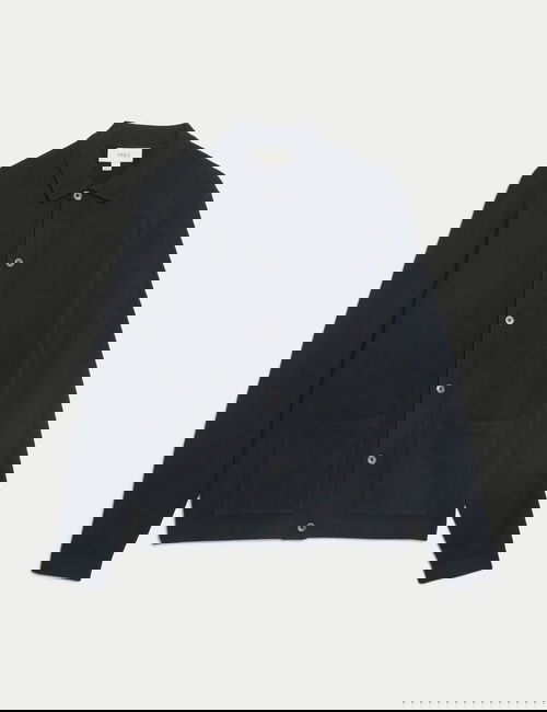 Lacivert Air Yarn Örgü Ceket​