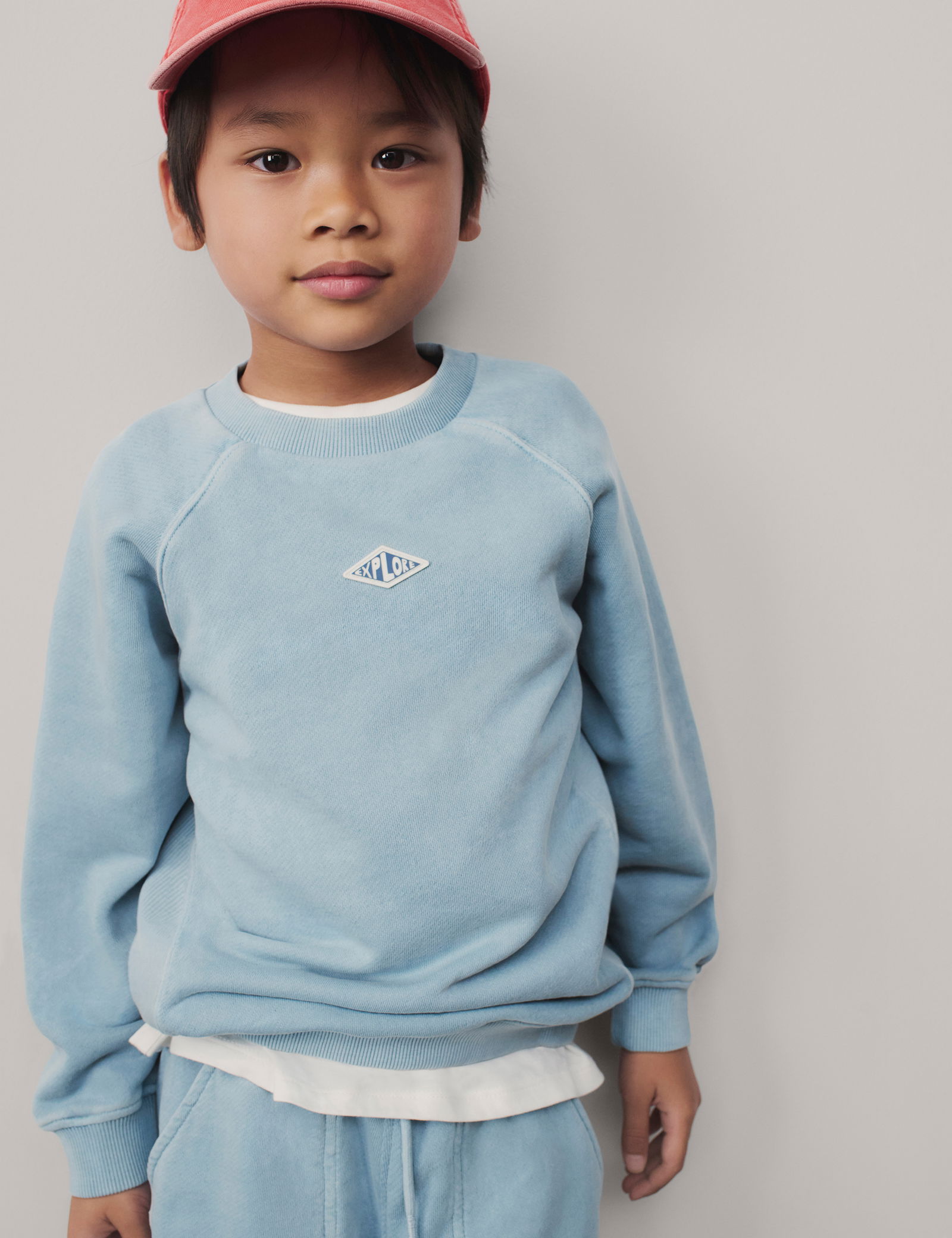 ​%100 Pamuklu Sloganlı Sweatshirt (2-8 Yaş)​