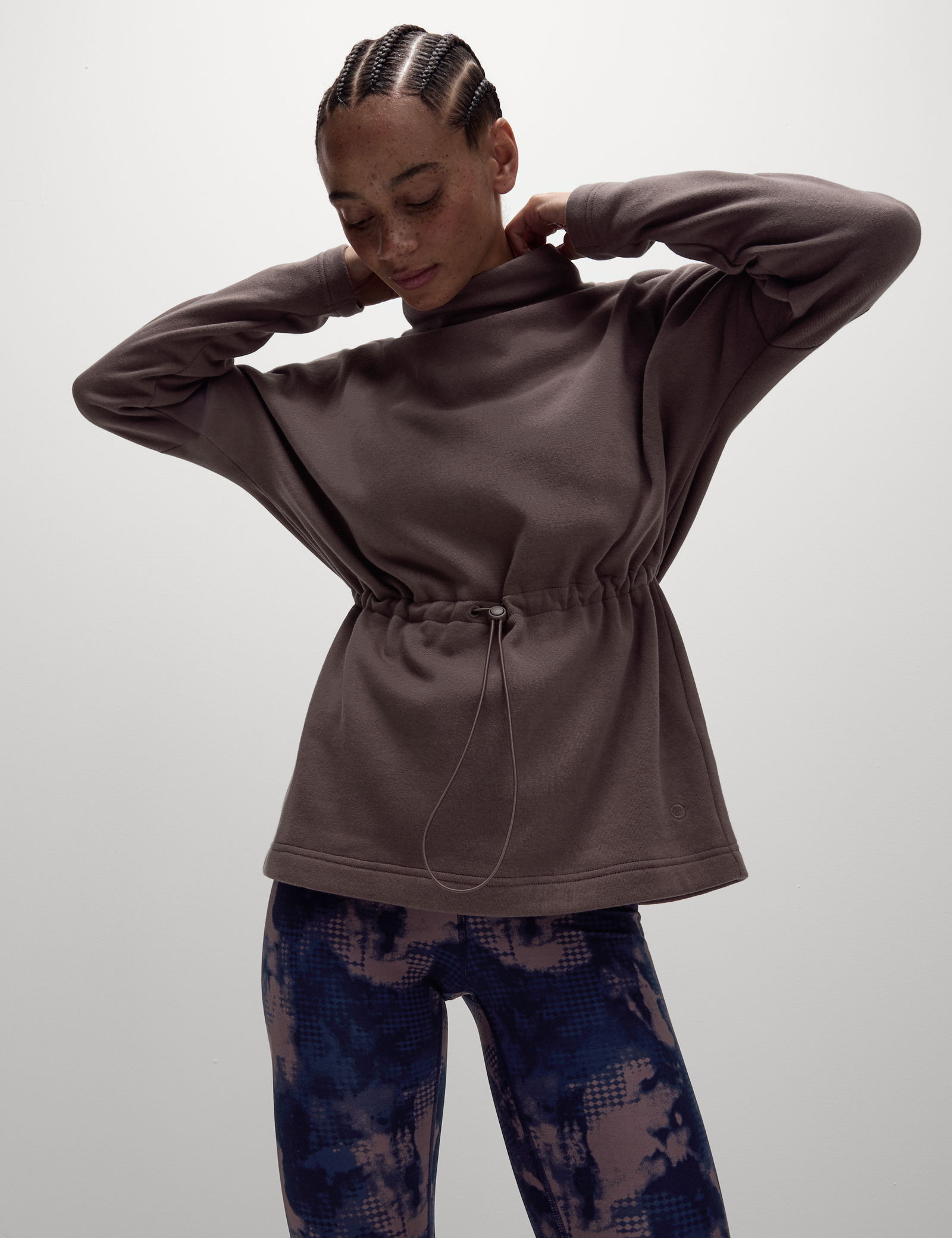 Pamuk Karışımlı Balıkçı Yaka Sweatshirt