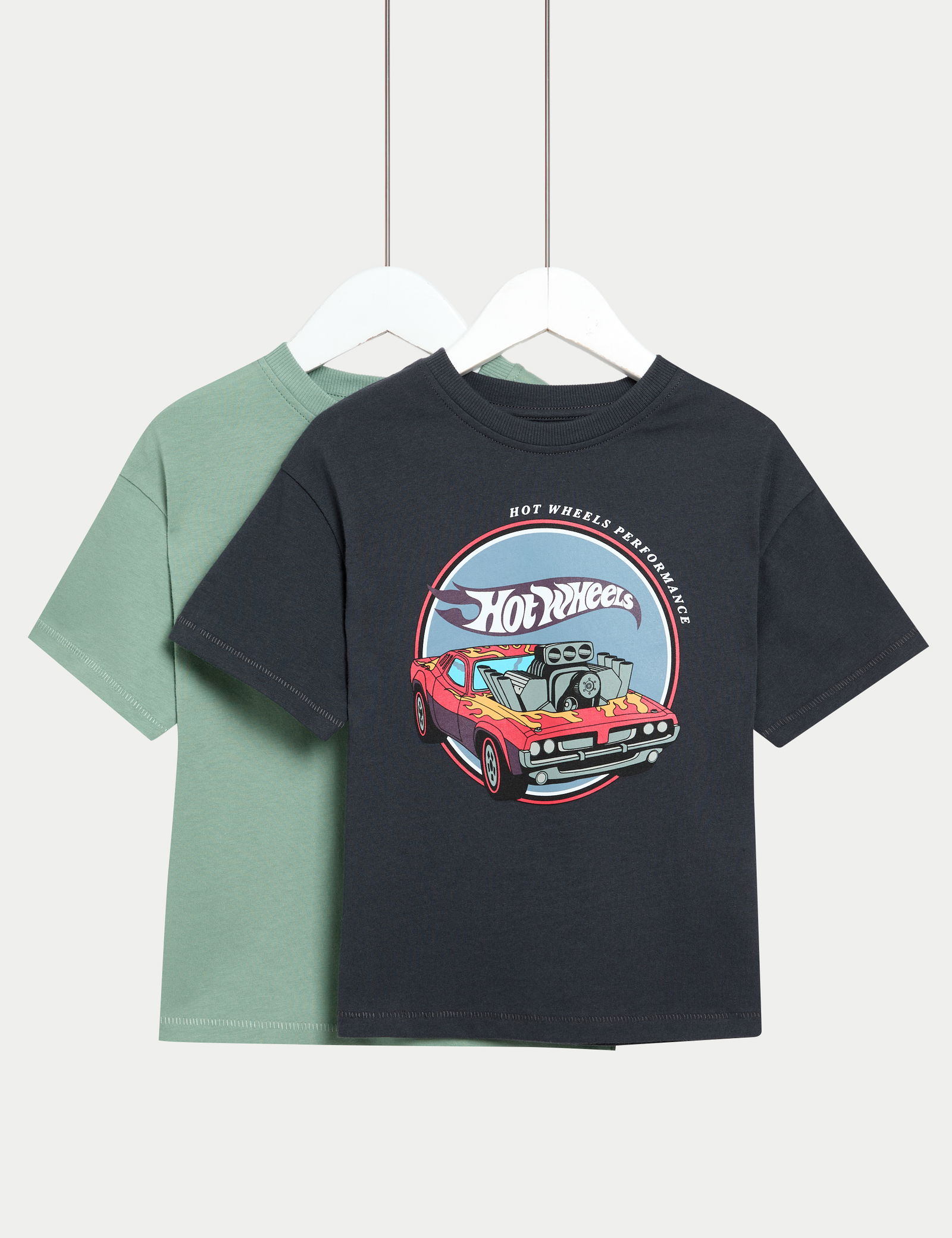 2'li Saf Pamuklu Hot Wheels™ Tişört Seti (2-8 Yaş)