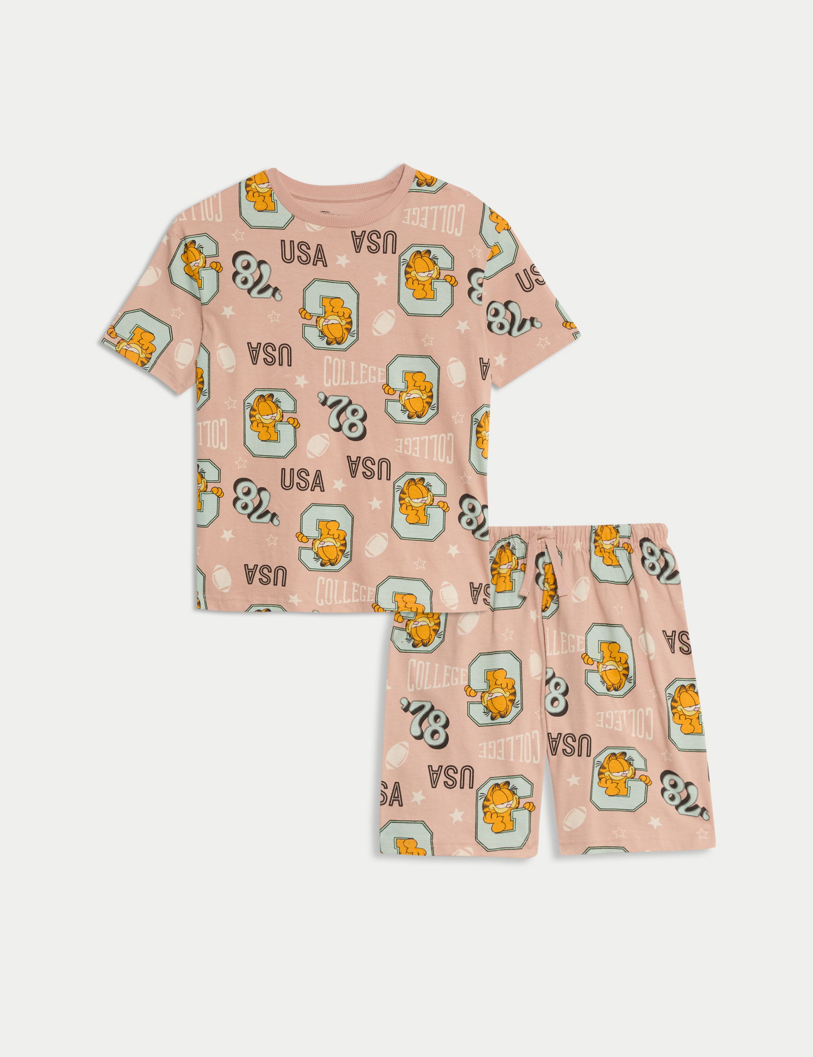 Saf Pamuklu Garfield™ Pijama Takımı (6–16 Yaş)