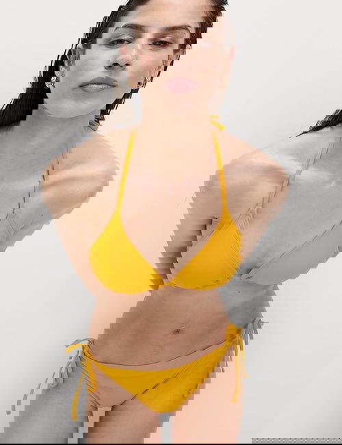 Sarı Üçgen Bikini Üstü
