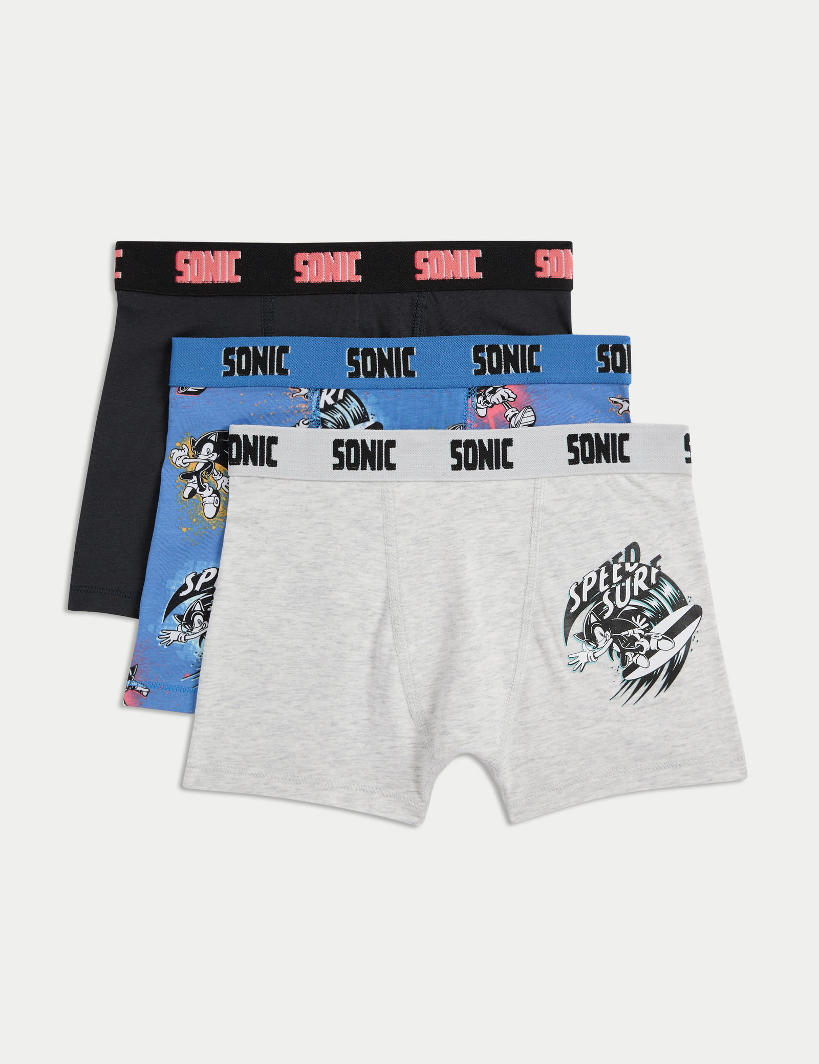 3'lü Pamuklu Sonic™ Erkek Çocuk Boxer (5-16 Yaş)
