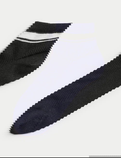 Lacivert Sumptuously Soft™ Ribanalı Bilek Çorapları
