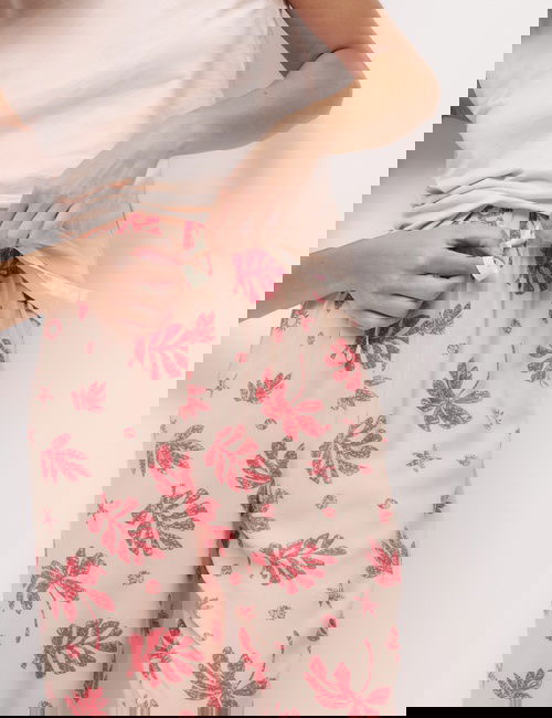Pembe Desenli Pijama Altı