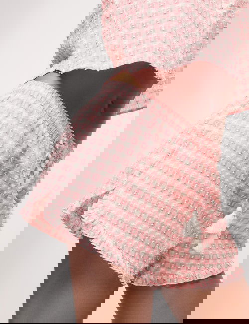 Pembe Mix Saf Pamuklu Pijama Şortu