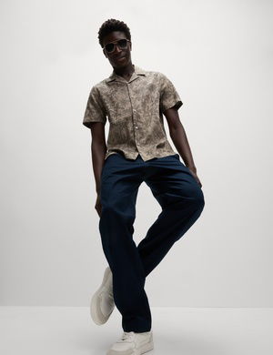 Loose Fit Pamuk Keten Karışımlı Pantolon
