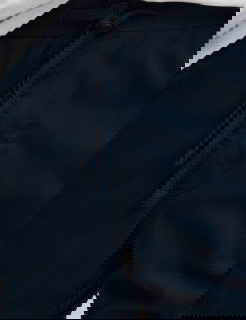 Lacivert Slim Fit Ripstop Kargo Pantolon