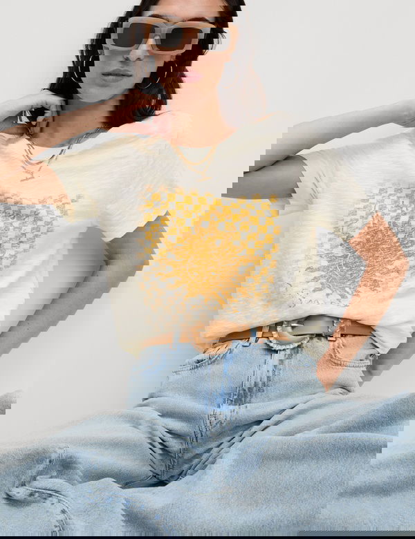 Pamuklu Baskılı Grafik Tişört