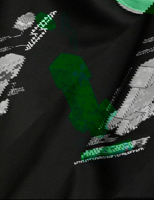 Siyah Minecraft™ Çocuk Pijama Takımı (3-16 Yaş)