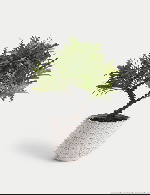 Yeşil Seramik Saksıda Yapay Bonsai Ağacı
